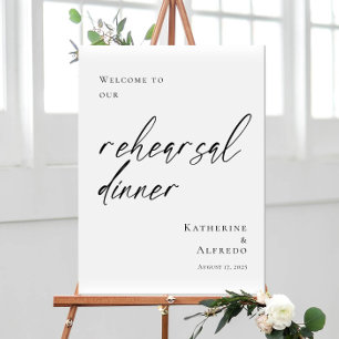 Póster Elegante ambiente minimalista Cena bienvenida