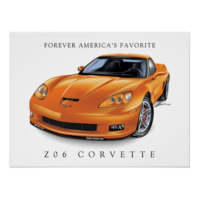 PÓSTER ELEGANTE ARTE DE AUTO ZEE-O-SIX (Anverso)