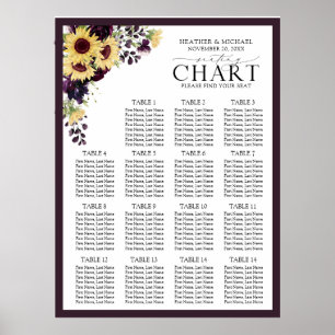 Póster Elegante asiento de recepción de ciruela morada co