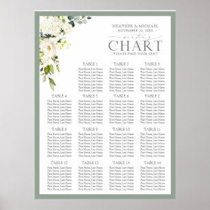 Póster Elegante asiento de recepción de color verde gris 