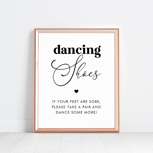Póster Elegante Bailando Zapatos Boda Corazón Favor Rótul (Subido por el creador)