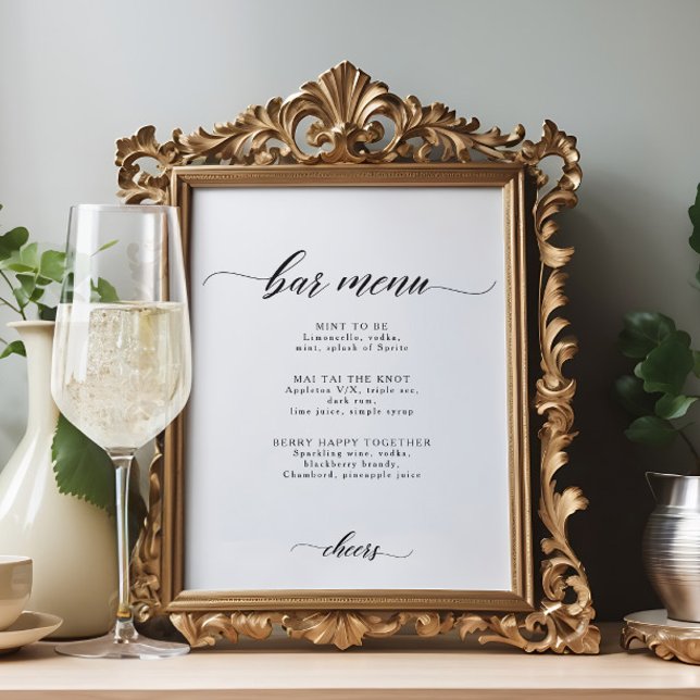 Póster Elegante bar Boda de Moda o Rótulo de cócteles (Subido por el creador)