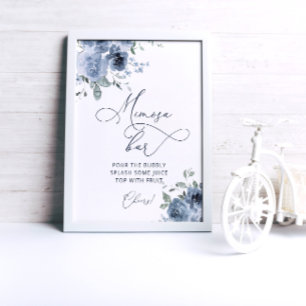 Póster Elegante bar floral floral Mimosa