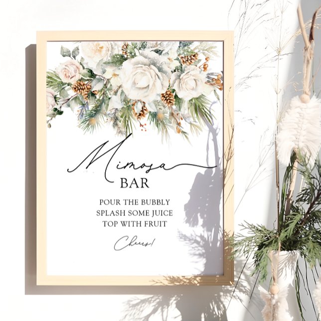 Póster Elegante bar Mimosa con vegetación floral de invie (Subido por el creador)