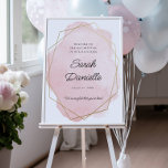 Póster Elegante Bat Rosa Mitzvah Bienvenida<br><div class="desc">Este elegante diseño presenta un marco geométrico que rodea un salpicón de acuarela y el texto personalizado. Utilice el formulario de plantilla para agregar el texto. Los menús de edición avanzados,  a los que se accede seleccionando "Herramienta de diseño",  le permitirán cambiar las fuentes,  los colores y el diseño.</div>