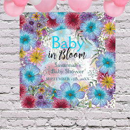 Póster Elegante bebé de flores bohemias radiantes en flor
