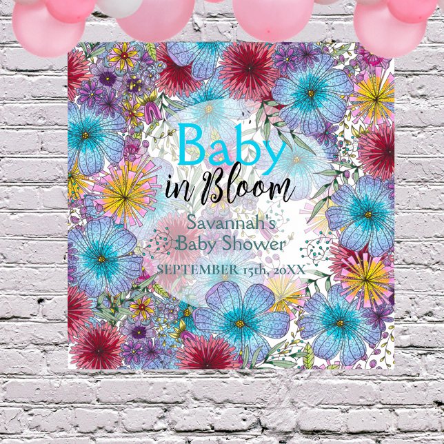 Póster Elegante bebé de flores bohemias radiantes en flor (Subido por el creador)