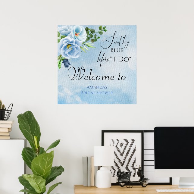 Póster Elegante Bienvenida a la Despedida de Soltera Algo (Oficina en casa)