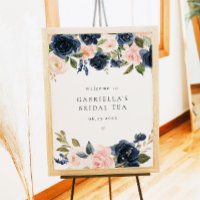 Elegante bienvenida de té de novia floral de la ma