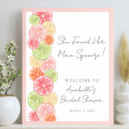 Póster Elegante Bienvenida para Desayuno Nupcial de Citri