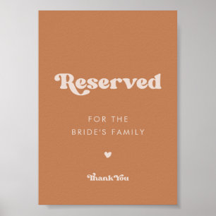 Póster Elegante Boda de azúcar marrón retro
