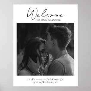 Póster Elegante Boda de bienvenida fotográfica clásica