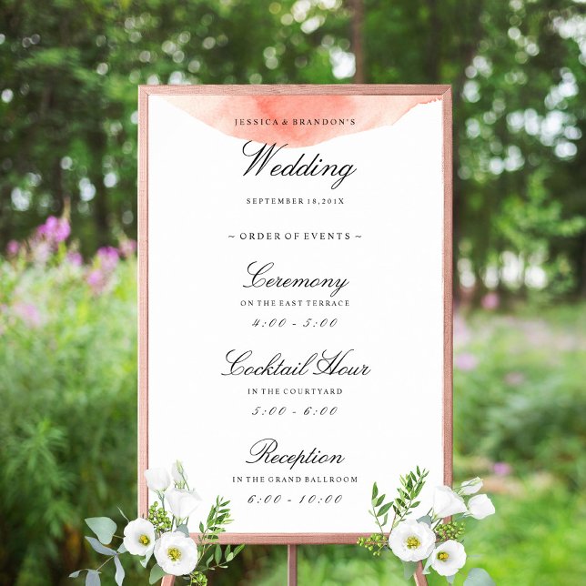 Póster Elegante Boda de bienvenida Orden de eventos Recep (Subido por el creador)
