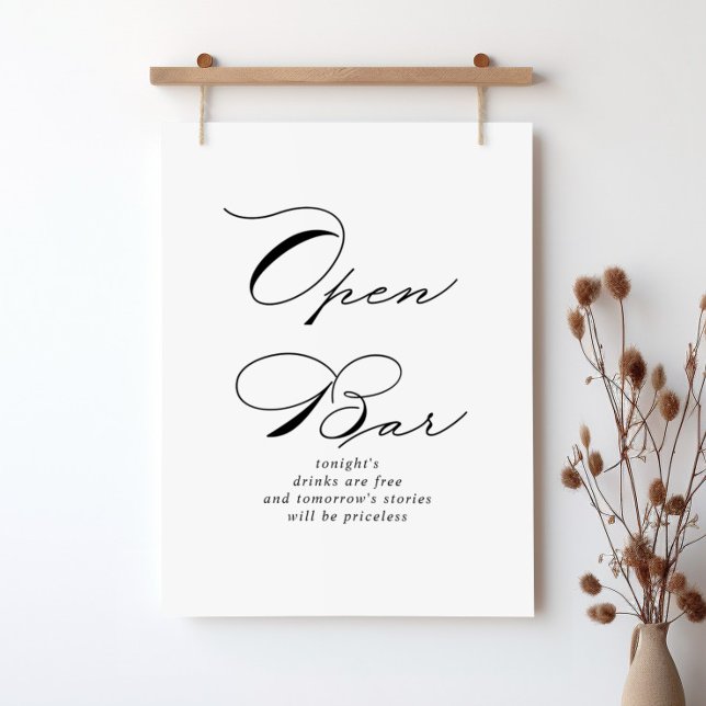 Póster Elegante Boda de caligrafía moderna Rótulo bar abi (Subido por el creador)