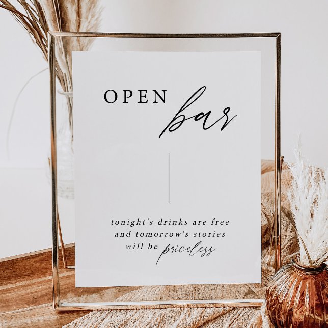 Póster Elegante Boda de caligrafía Rótulo de bebidas bar  (Subido por el creador)