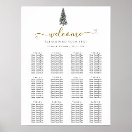 Póster Elegante boda de copos de nieve de invierno Wonder