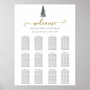 Póster Elegante boda de copos de nieve de invierno Wonder