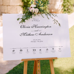 Póster Elegante Boda de escritura formal bienvenida de la
