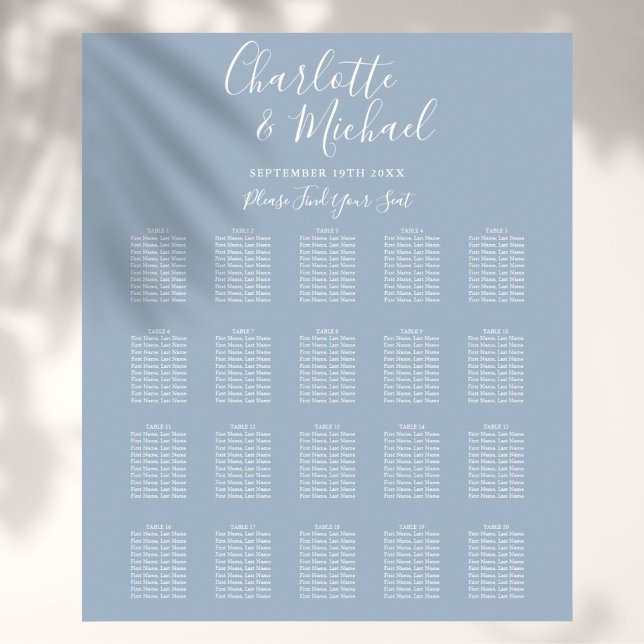 Póster Elegante Boda de firma azul turbio (Subido por el creador)