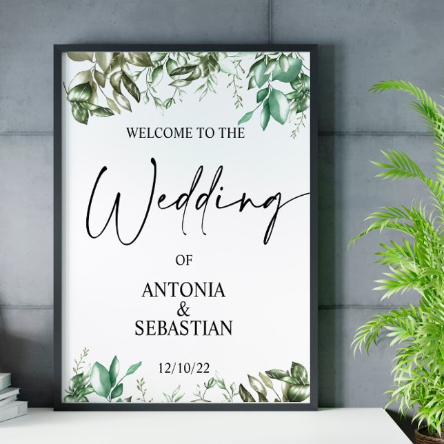 Póster Elegante Boda de la vegetación Poster de bienvenid (Subido por el creador)