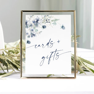 Póster Elegante Boda de tarjetas y regalos de invierno