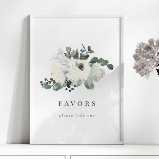 Póster Elegante Boda de Vidrio Floral de Marfil Favorece  (Subido por el creador)