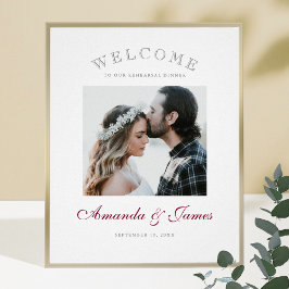 Póster Elegante Boda fotográfico Ensayo Cena Bienvenida