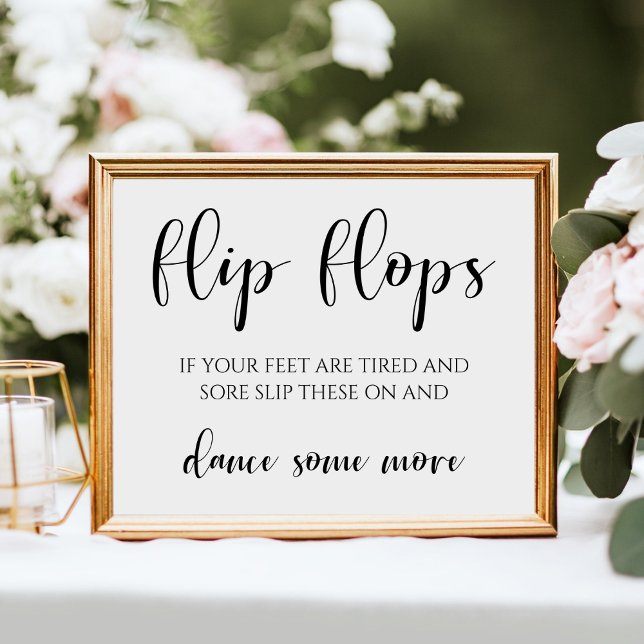 Póster Elegante Boda moderno Flip Flop Pies de baile (Subido por el creador)