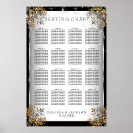 Póster Elegante Boda nocturno estrellado - Cuadro de asie