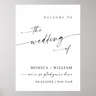 Póster Elegante Boda sencillo y Minimalista