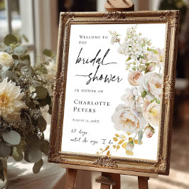 Póster Elegante Bridal Shower florida bienvenida