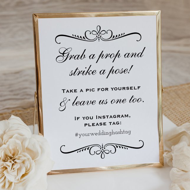 Póster Elegante cabina de fotos de boda con accesorios ne (Subido por el creador)