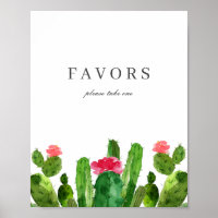 Elegante Cactus Garden Wedding Favorece el Rótulo 