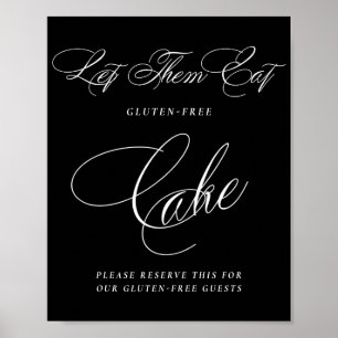 Póster Elegante caligrafía blanca de pastel libre de glut