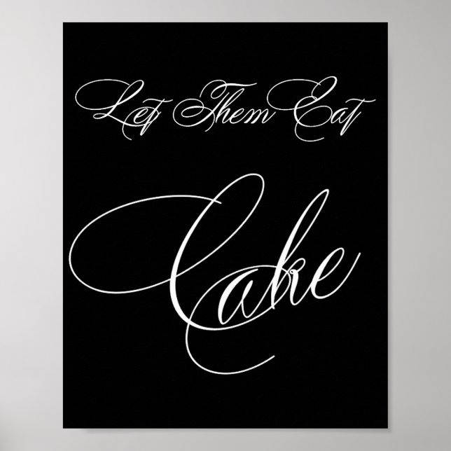 Póster Elegante caligrafía blanca de pastel | Rótulo de t (Frente)