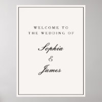 Elegante caligrafía Boda de bienvenida de marco ne