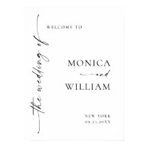 Elegante caligrafía Boda de bienvenida Minimalista