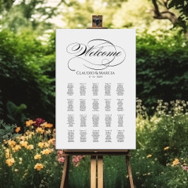 Póster Elegante caligrafía de la gráfica boda de lujo