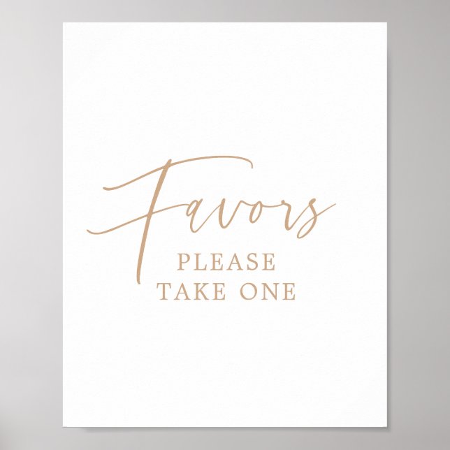 Póster Elegante caligrafía de oro favorece el Rótulo (Frente)