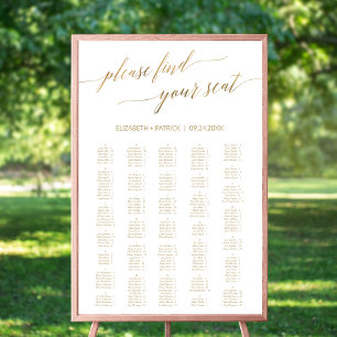 Póster Elegante caligrafía de oro gran gráfico de asiento