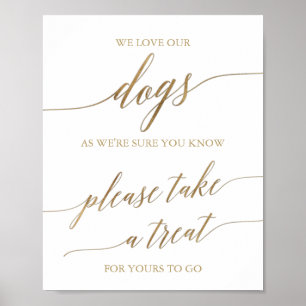 Póster Elegante Caligrafía De Oro Nos Encantan Nuestros P