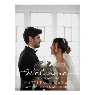 Póster Elegante caligrafía dos Rótulo Boda de fotografía 