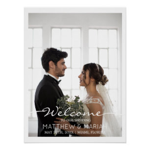 Póster Elegante caligrafía dos Rótulo Boda de fotografía