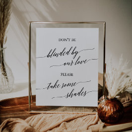 Póster Elegante Caligrafía Negra Cegada Por Nuestro Amor