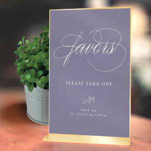 Póster Elegante caligrafía Violeta Rótulo de Favor Mínimo