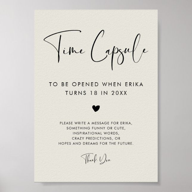 Póster Elegante cápsula de tiempo de sabio ligero Primer  (Frente)