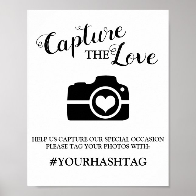 Póster Elegante Captura El Amor | Añadir etiqueta (Frente)