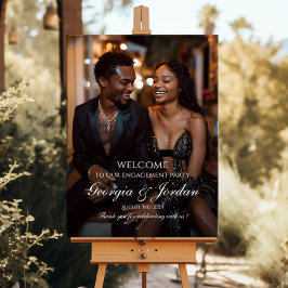 Póster Elegante cartel de bienvenida de la fiesta de comp