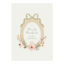 Elegante cartel de bienvenida para baby shower con