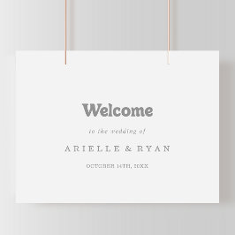 Póster Elegante cartel de bienvenida para boda minimalist